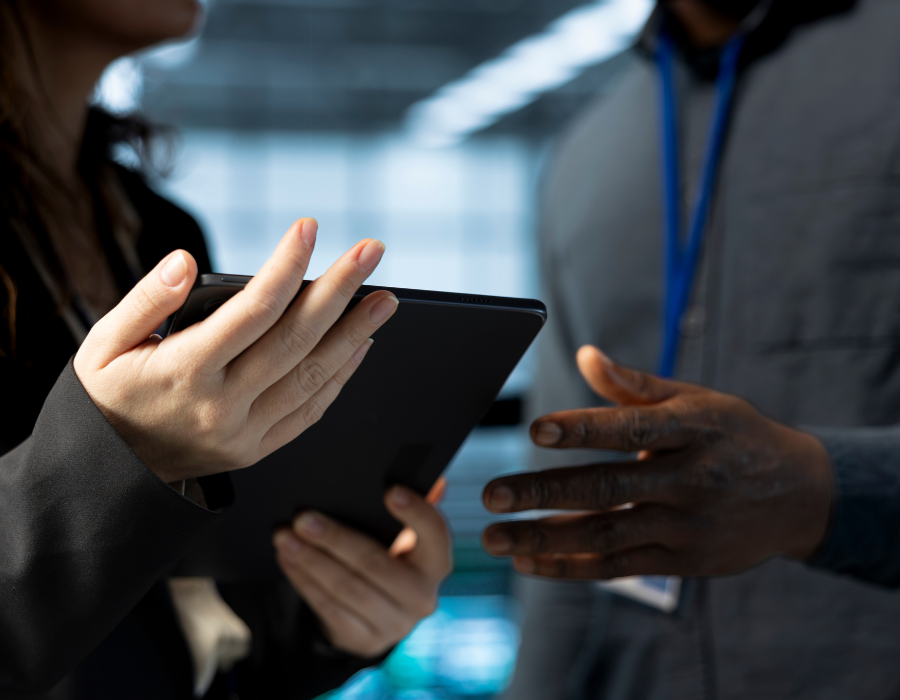 Discussione con tablet